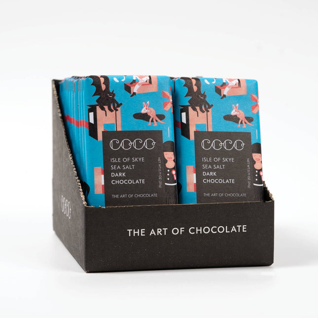 Isle of Skye Sea Salt Dark Mini Chocolate Bar (Pack of 24) - Scottish Hampers