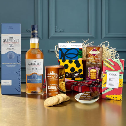 The Glenlivet Whisky & Sweet Treats Hamper - Scottish Hampers