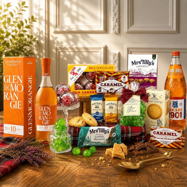 Glenmorangie Whisky & The Wee Scottish Sweet Hamper - Scottish Hampers