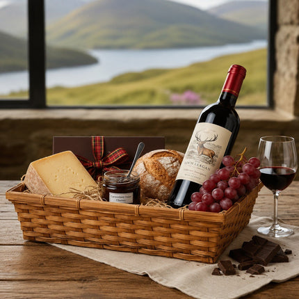 A Tray of Goodies with Packaging - Scottish Hampers
