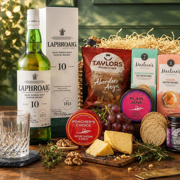 Laphroaig & Isle Of Kintyre Cheese Hamper - Scottish Hampers