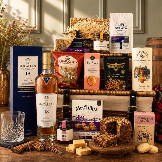 The Macallan 18 Prestige Scottish Hamper - Scottish Hampers