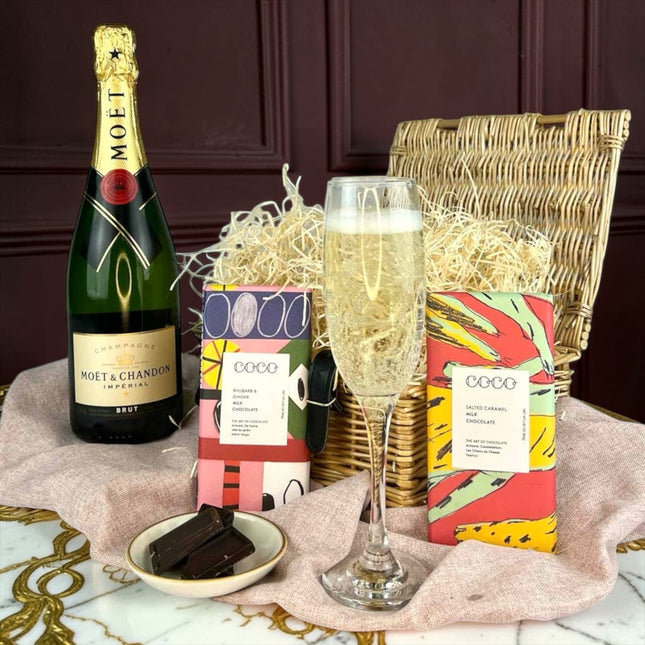 Moët Champagne & Coco Chocolatier Luxury Gift Hamper - Scottish Hampers