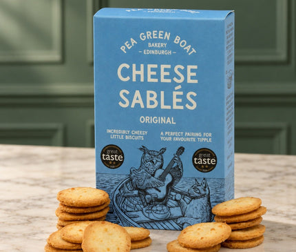 Cheese Sablés pea Green Boat - Scottish Hampers