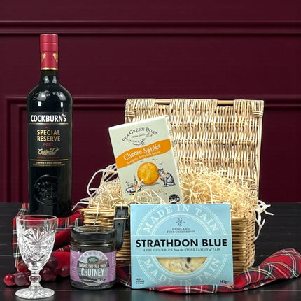The After - Dinner Port & Blue Gift Box - Scottish Hampers