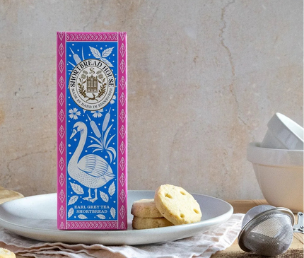 Shortbread House of Edinburgh Earl Grey Tea Shortbread 125g box with shortbread rounds