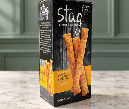 Smoked Dunlop Cheese Straws Stag - Scottish Hampers