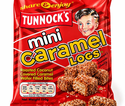 Tunnocks - Mini Caramel Logs Gift Pouches 150g - Scottish Hampers