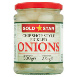 Gold Star Chip Shop Style Pickled Onions 500g